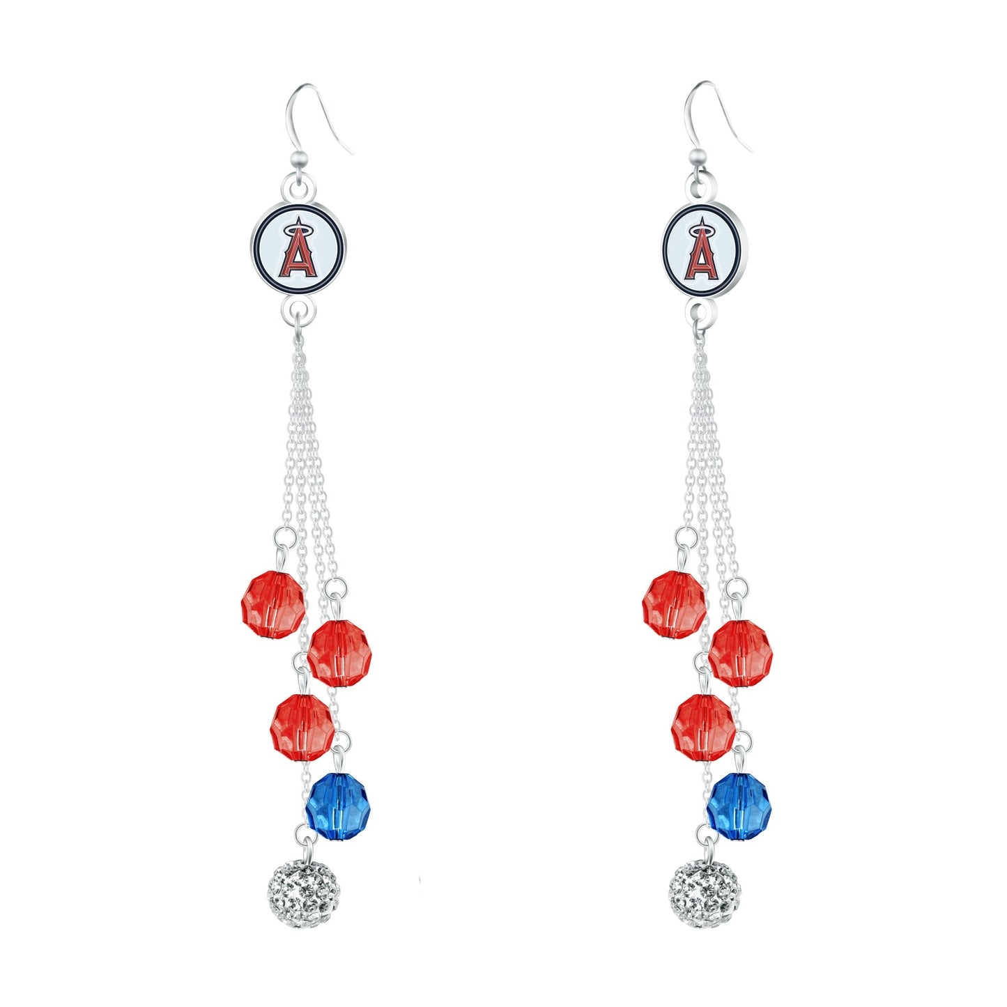 MLB Beaded Dangle Earrings - Gamedays Gear - Los Angeles Angels