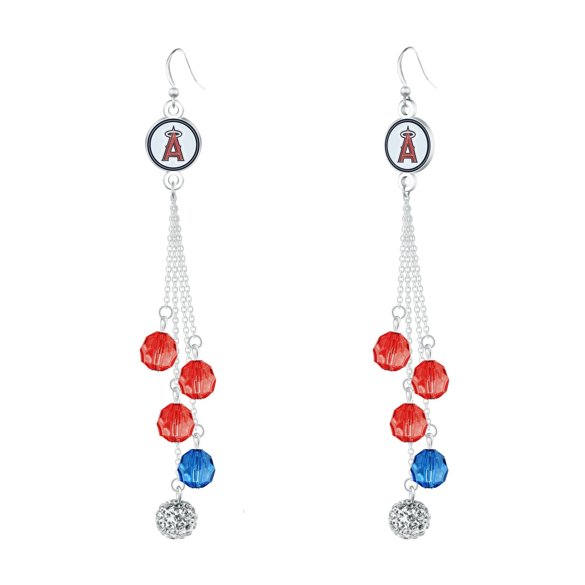 MLB Beaded Dangle Earrings - Gamedays Gear - Los Angeles Angels