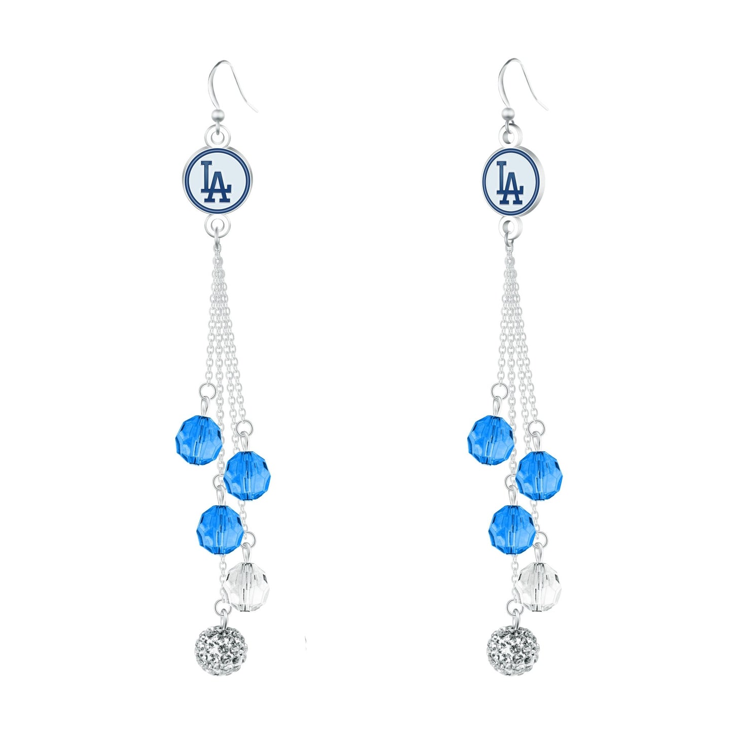 MLB Beaded Dangle Earrings - Gamedays Gear - Los Angeles Dodgers