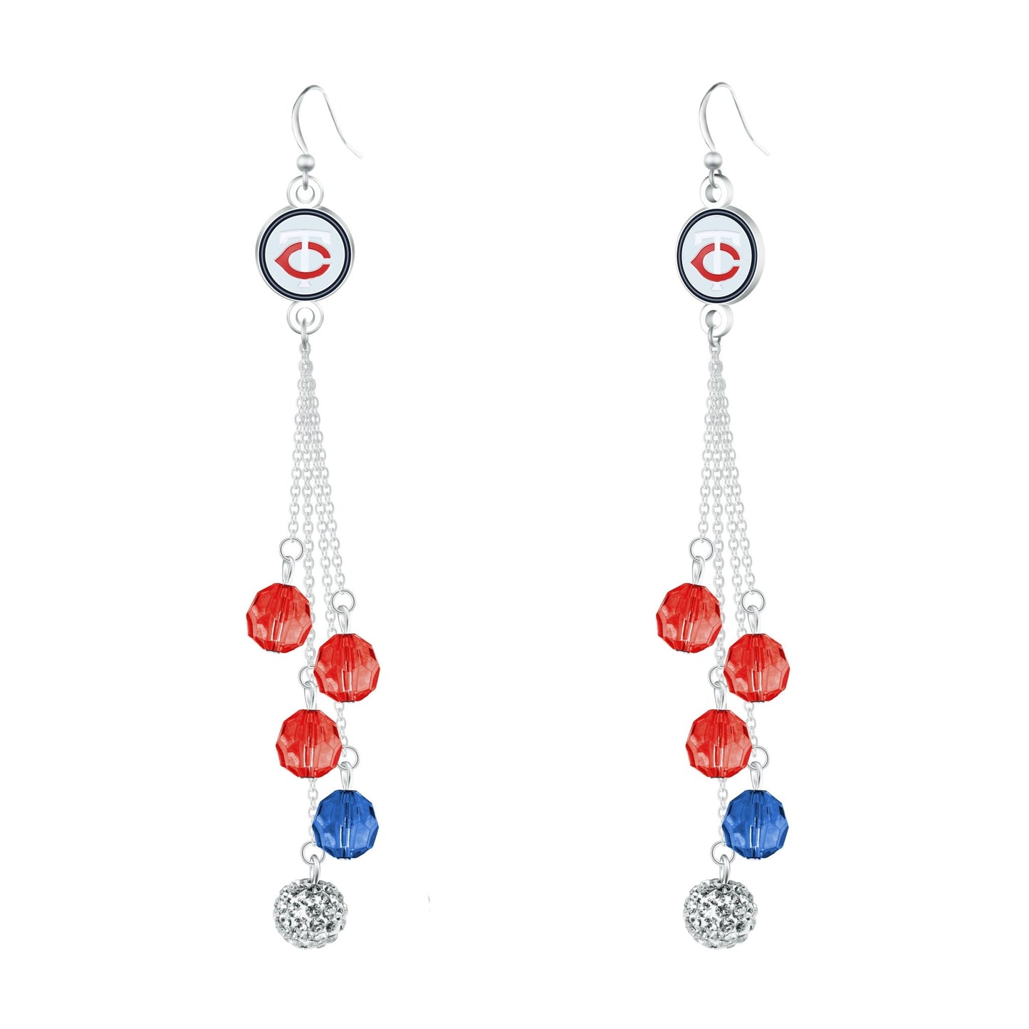 MLB Beaded Dangle Earrings - Gamedays Gear - Minnesota Twins