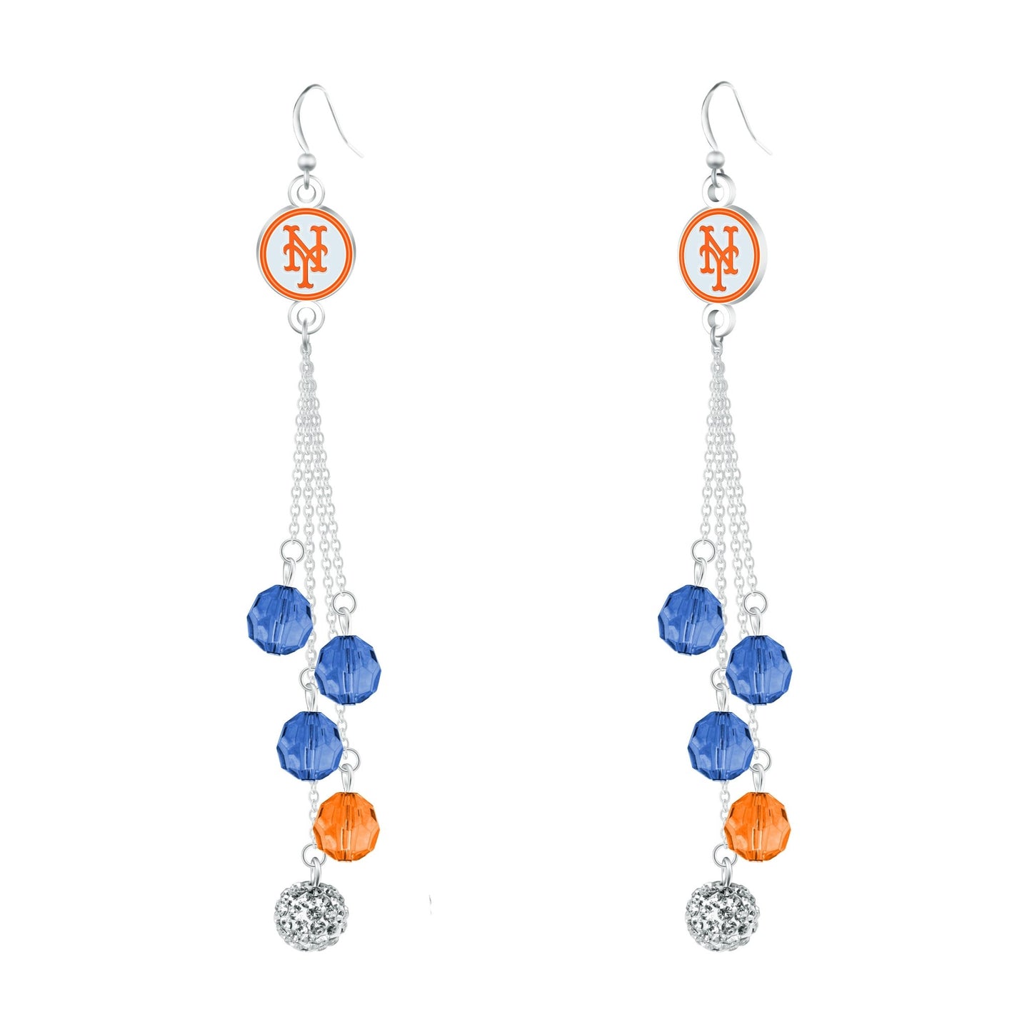 MLB Beaded Dangle Earrings - Gamedays Gear - New York Mets