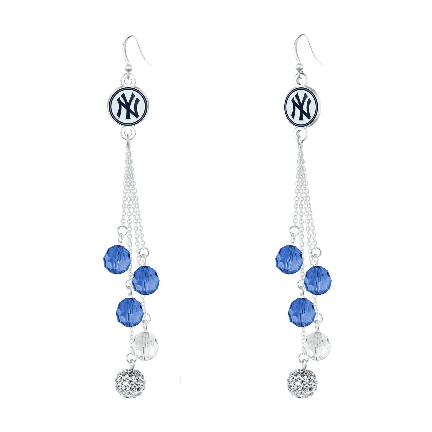 MLB Beaded Dangle Earrings - Gamedays Gear - New York Yankees