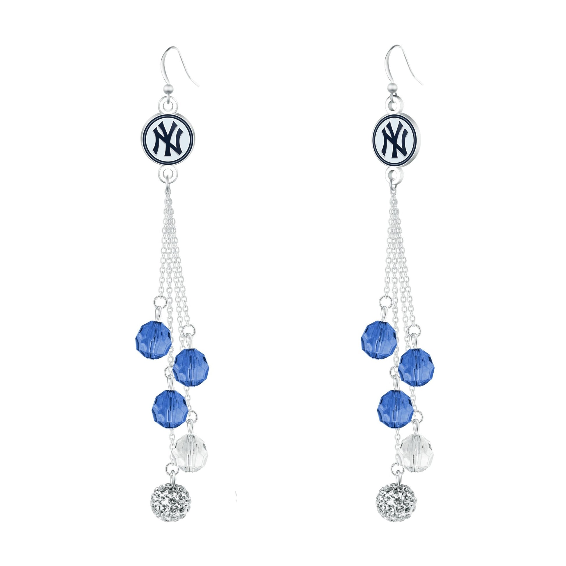 MLB Beaded Dangle Earrings - Gamedays Gear - New York Yankees