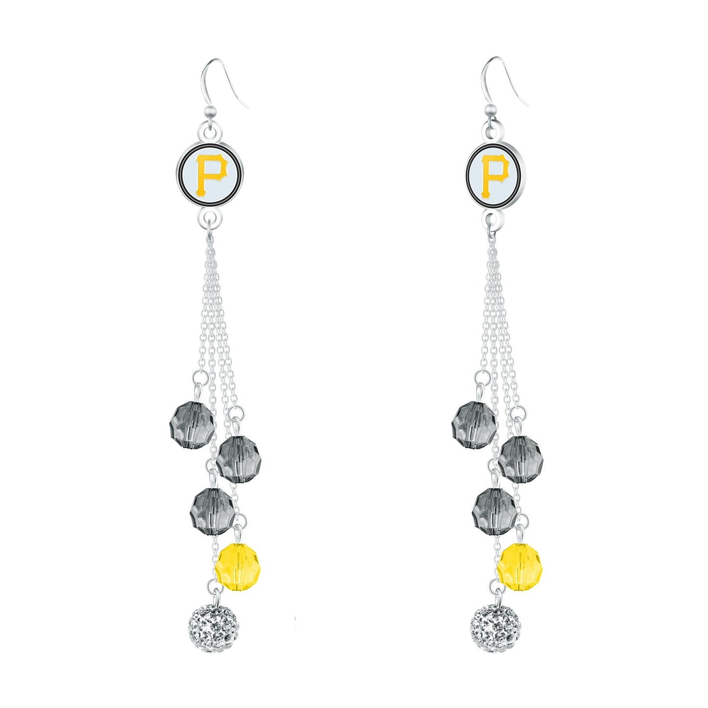 MLB Beaded Dangle Earrings - Gamedays Gear - Pittsburgh Pirates