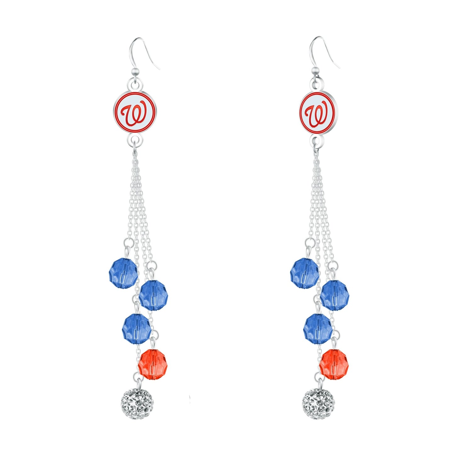 MLB Beaded Dangle Earrings - Gamedays Gear - Washington Nationals