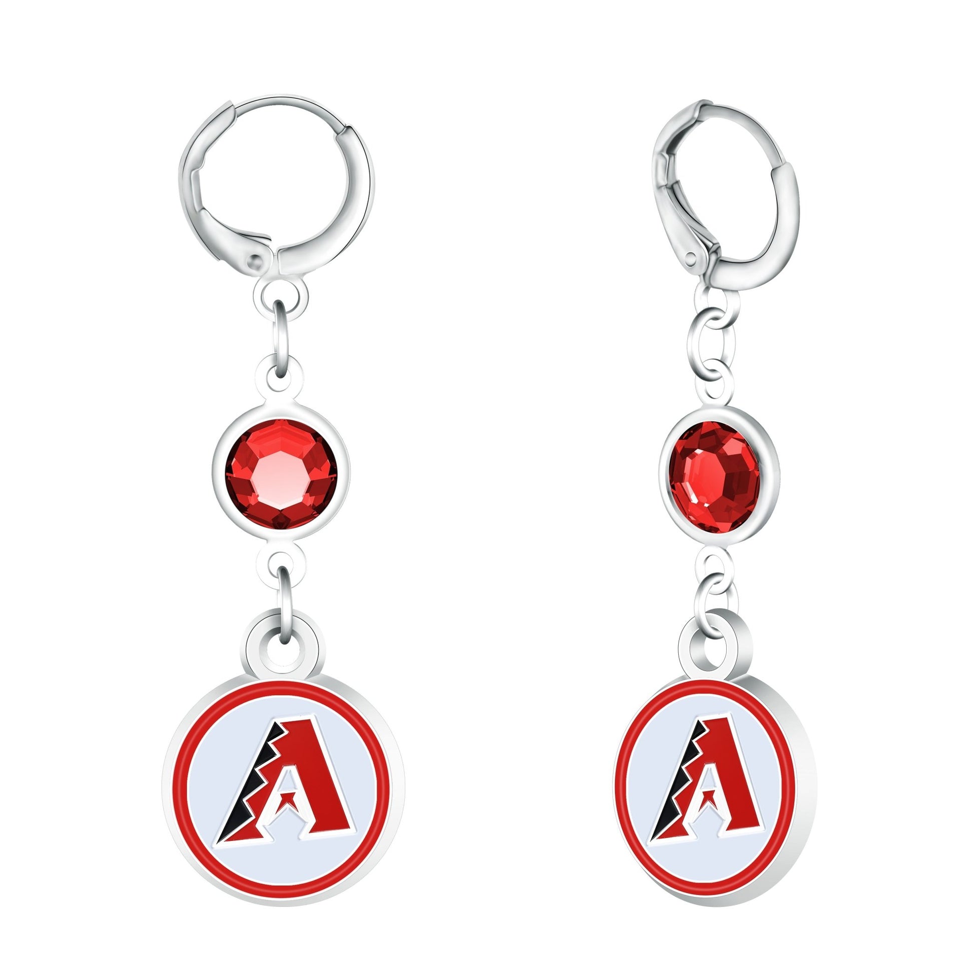 MLB Beaded Dangle Hoop Earrings - Gamedays Gear - Arizona Diamondbacks