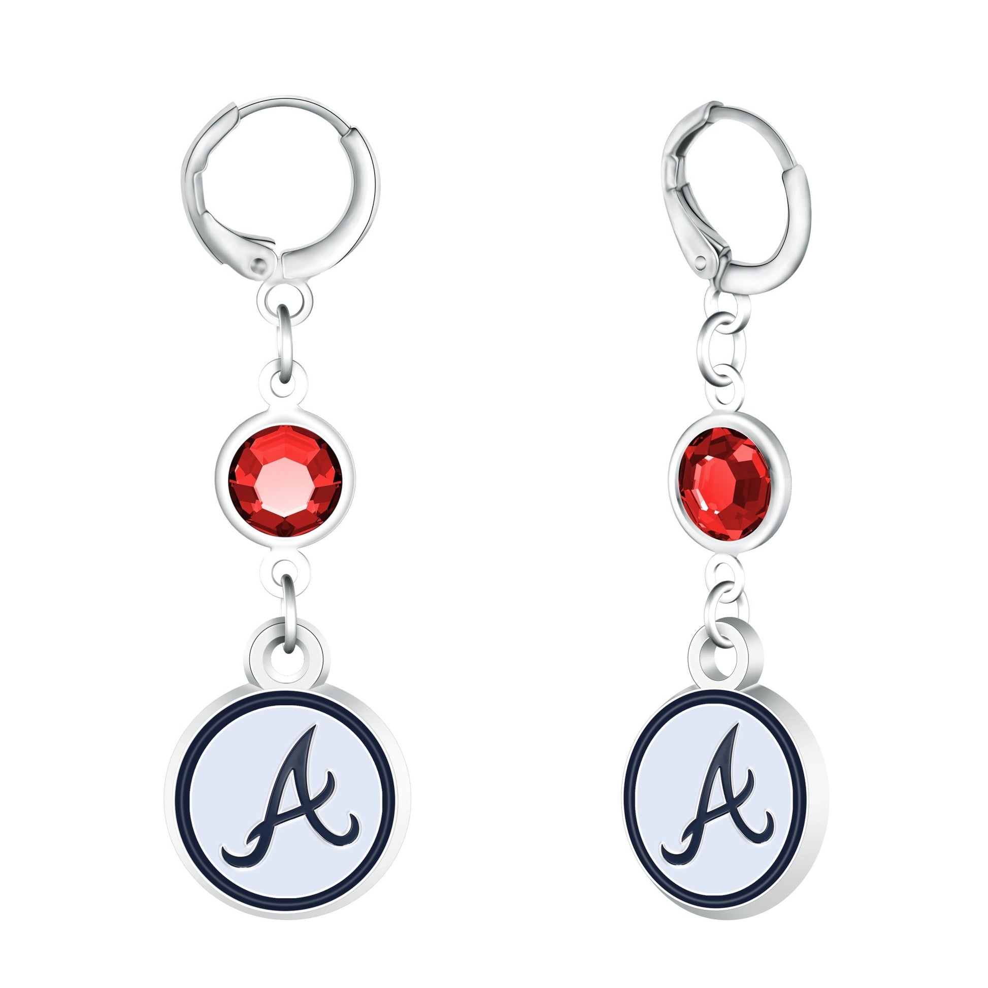 MLB Beaded Dangle Hoop Earrings - Gamedays Gear - Atlanta Braves