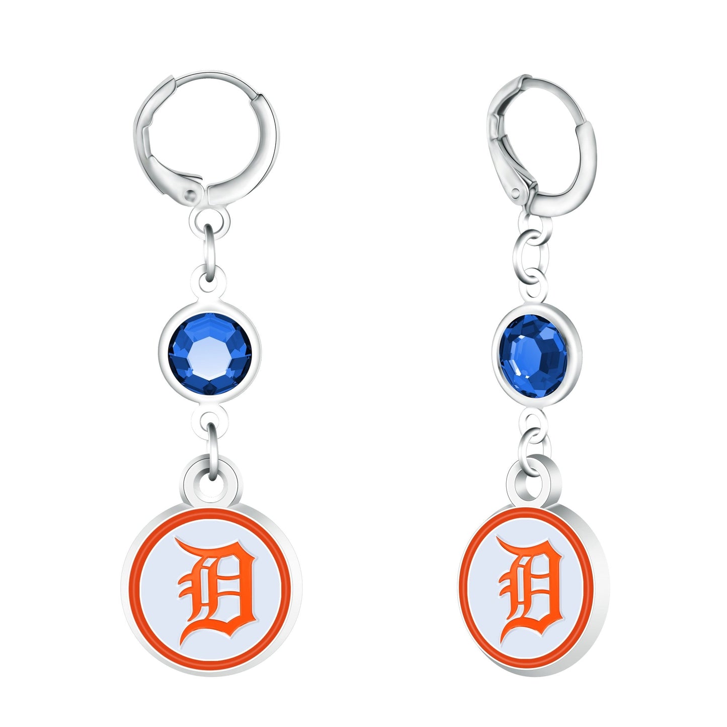 MLB Beaded Dangle Hoop Earrings - Gamedays Gear - Detroit Tigers