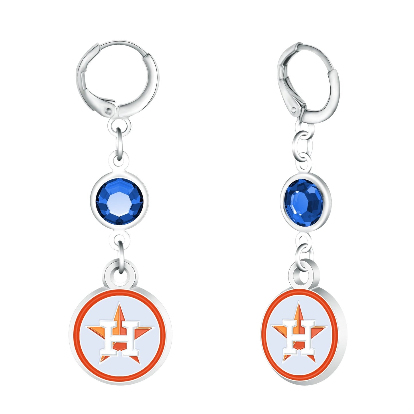 MLB Beaded Dangle Hoop Earrings - Gamedays Gear - Houston Astros