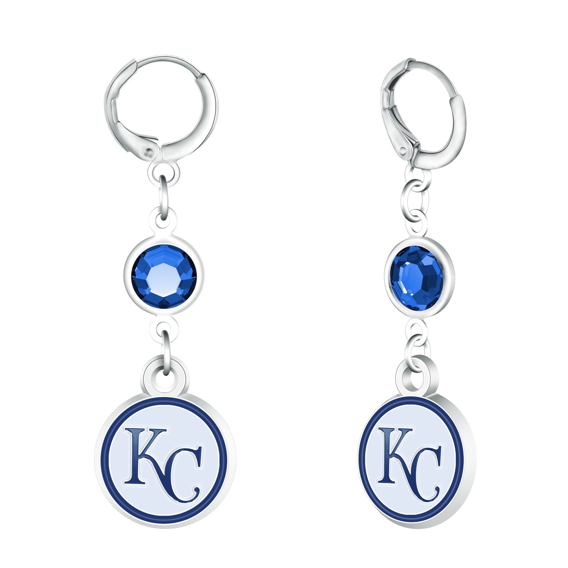 MLB Beaded Dangle Hoop Earrings - Gamedays Gear - Kansas City Royals