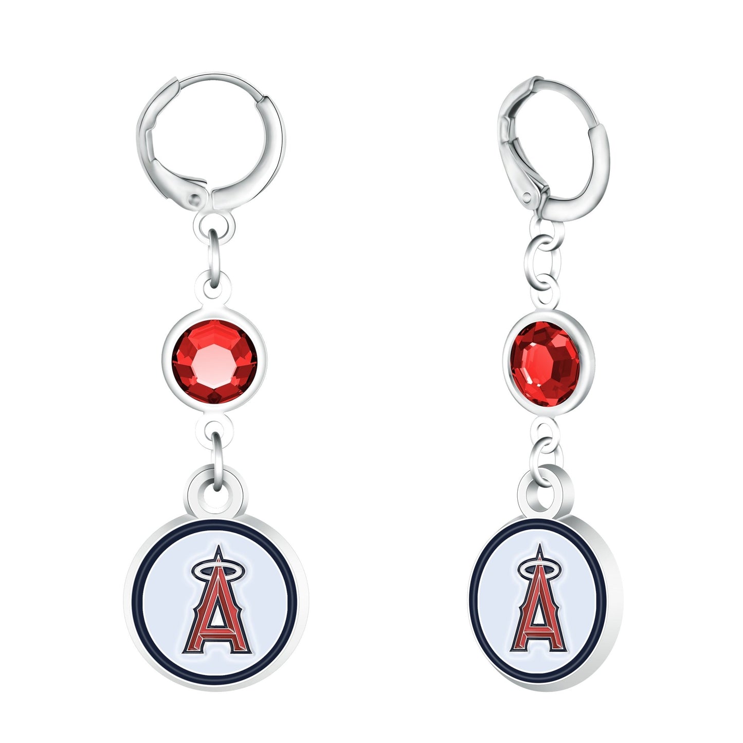 MLB Beaded Dangle Hoop Earrings - Gamedays Gear - Los Angeles Angels