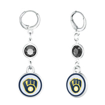 Milwaukee Brewers Beaded Dangle Hoop Earrings