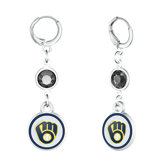 MLB Beaded Dangle Hoop Earrings - Gamedays Gear - New York Yankees