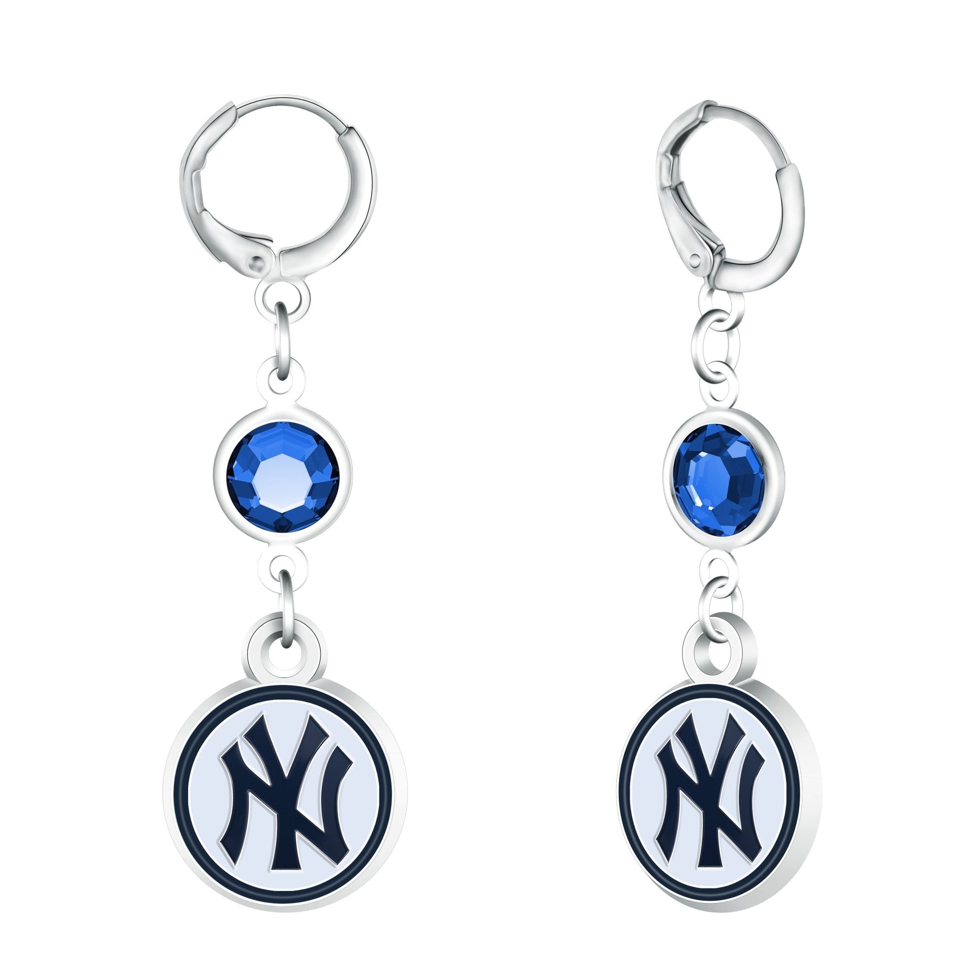 MLB Beaded Dangle Hoop Earrings - Gamedays Gear - New York Yankees