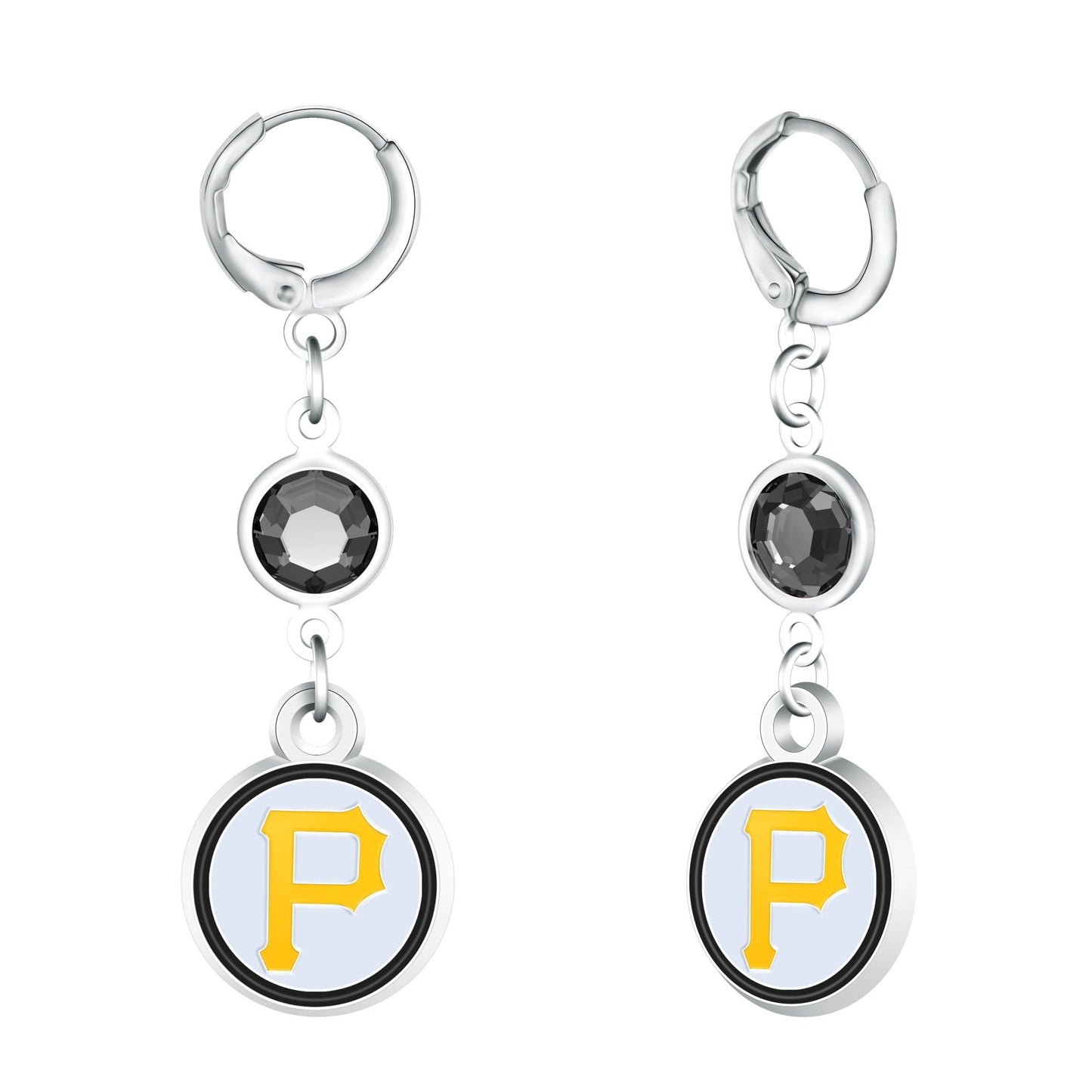 MLB Beaded Dangle Hoop Earrings - Gamedays Gear - Pittsburgh Pirates