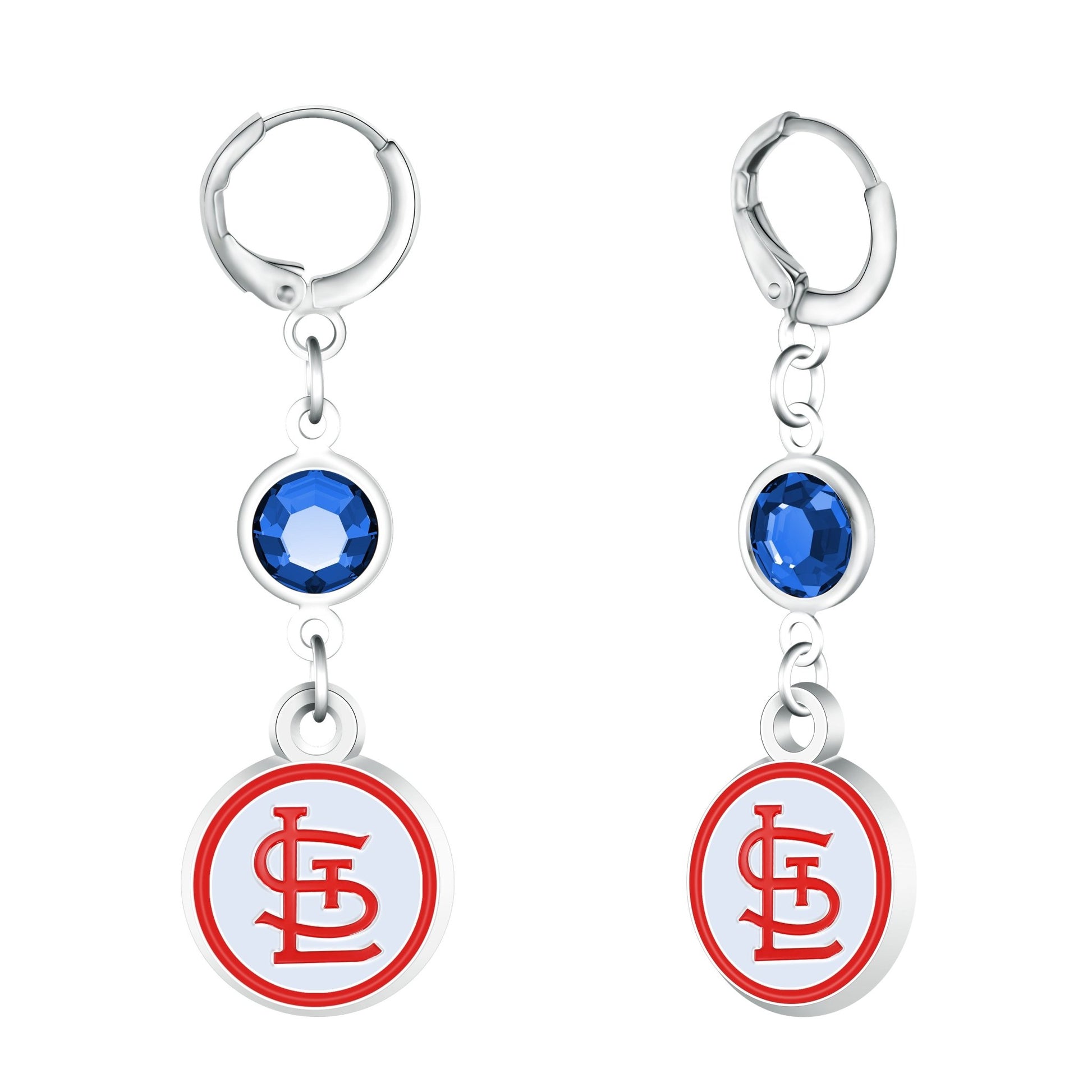 MLB Beaded Dangle Hoop Earrings - Gamedays Gear - St. Louis Cardinals