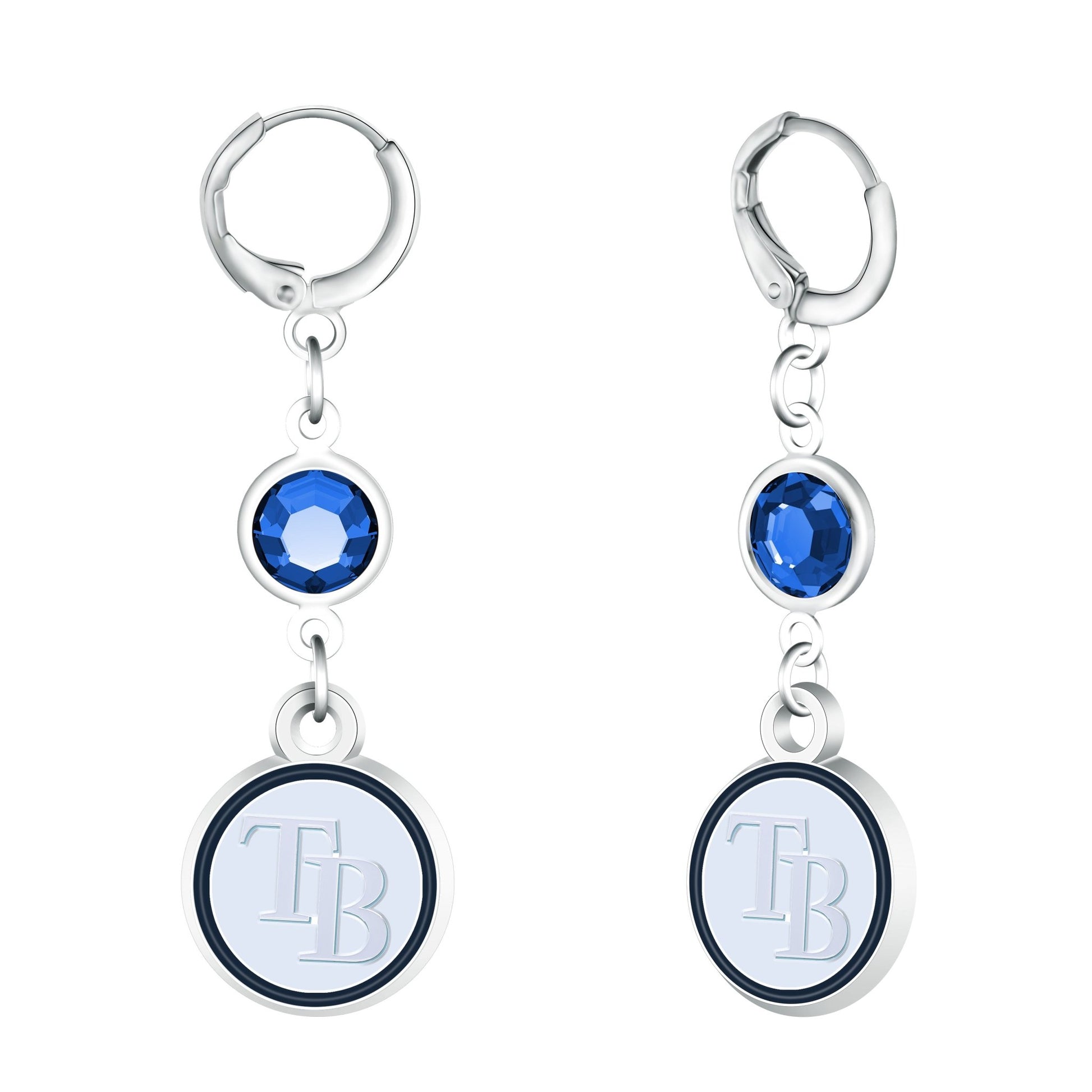 MLB Beaded Dangle Hoop Earrings - Gamedays Gear - Tampa Bay Rays