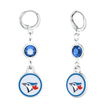 Toronto Blue Jays Beaded Dangle Hoop Earrings