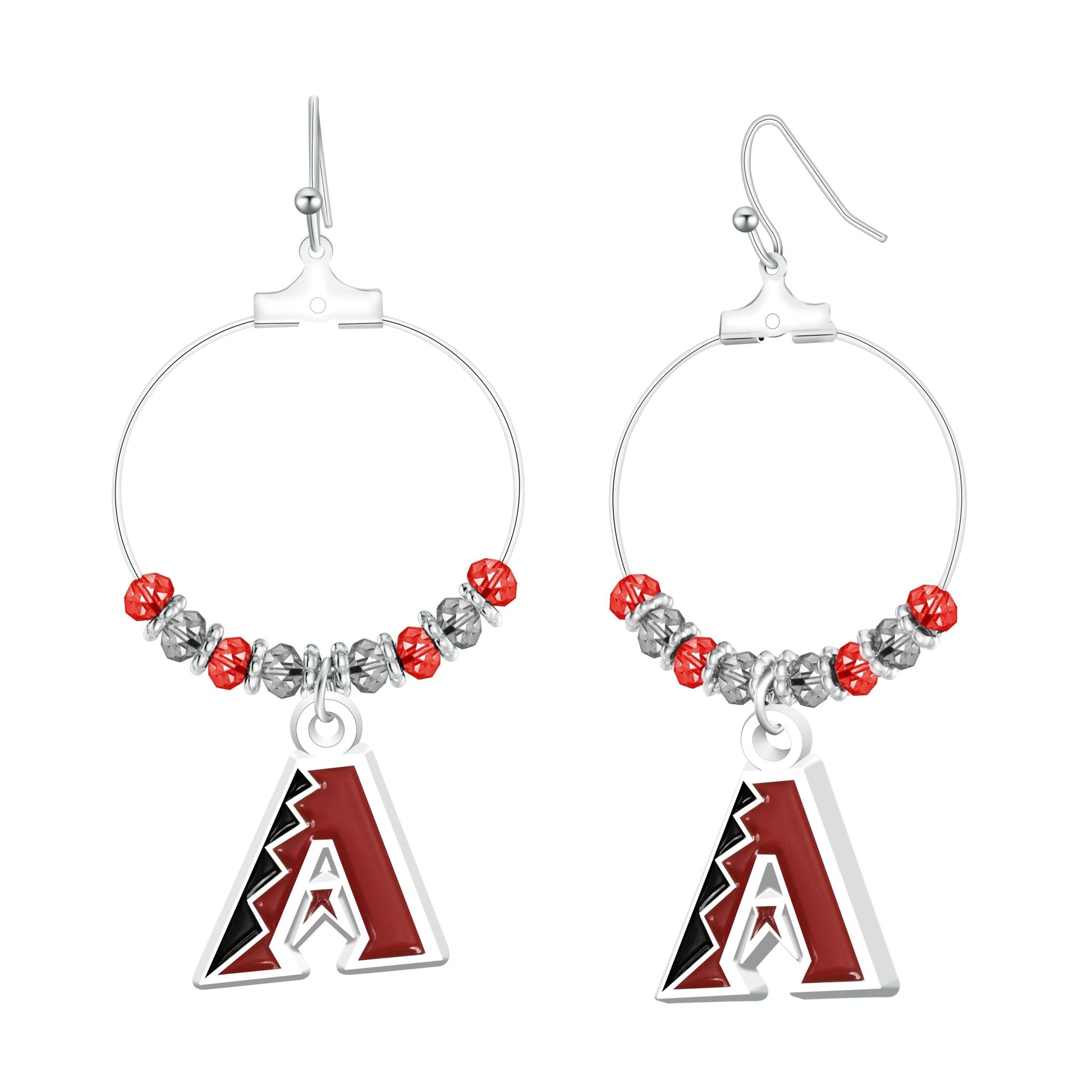 MLB Beaded Hoop Earrings - Gamedays Gear - Arizona Diamondbacks