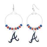Gamedays Gear MLB Beaded Hoop Earrings E039 - 2002