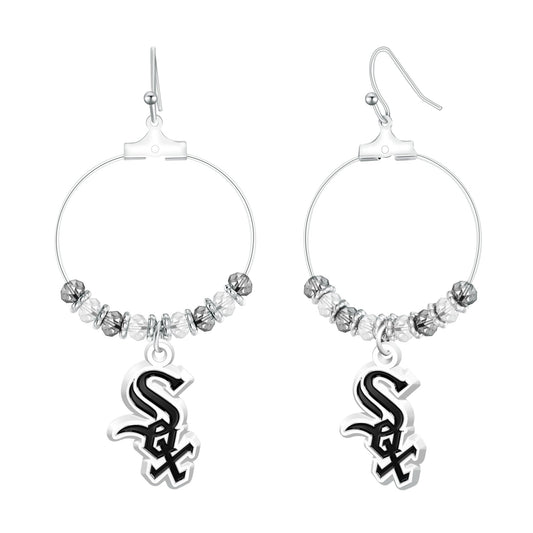 MLB Beaded Hoop Earrings - Gamedays Gear - Los Angeles Dodgers