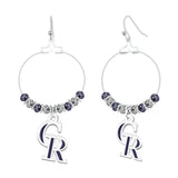 Gamedays Gear MLB Beaded Hoop Earrings E039 - 2009