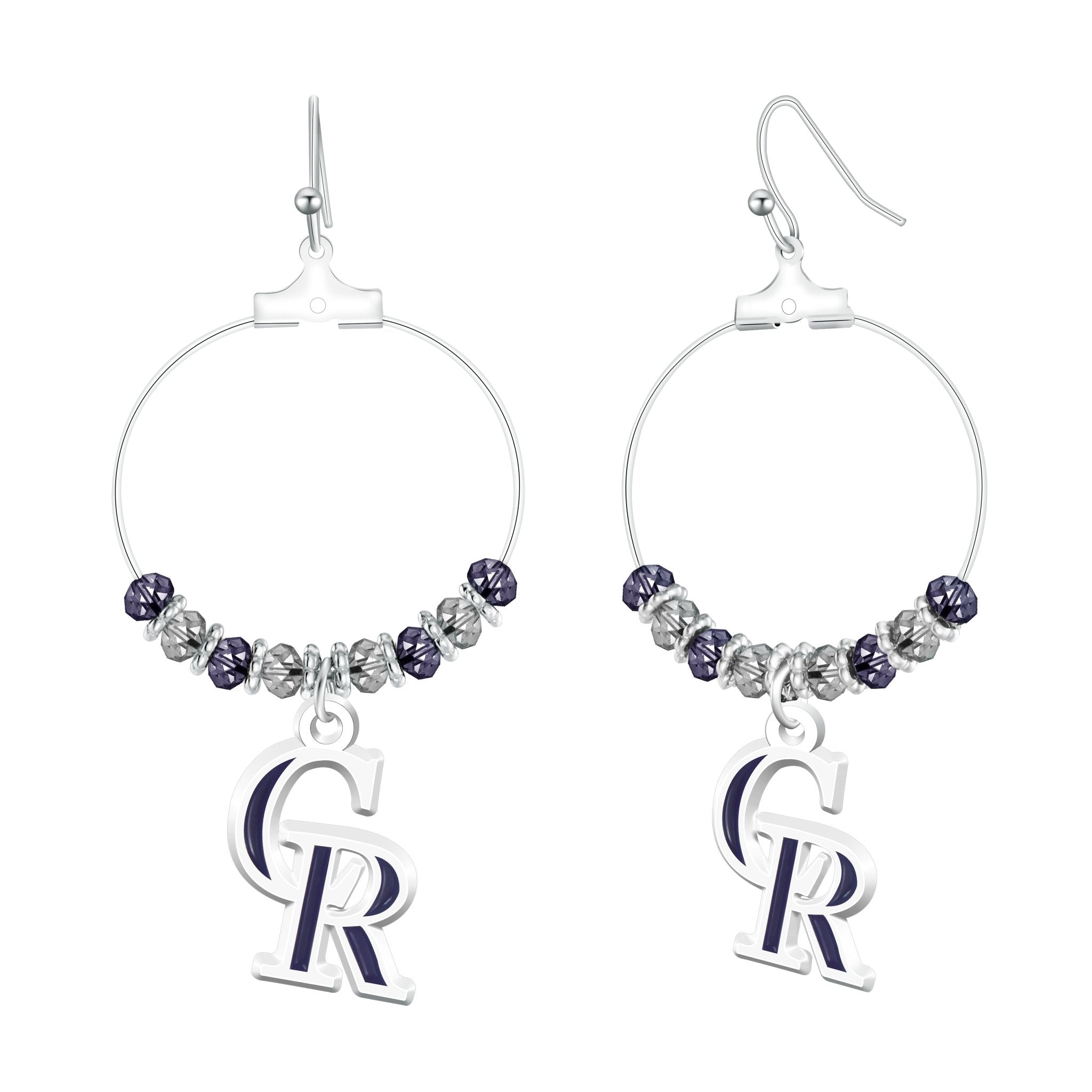 Gamedays Gear MLB Beaded Hoop Earrings E039 - 2009