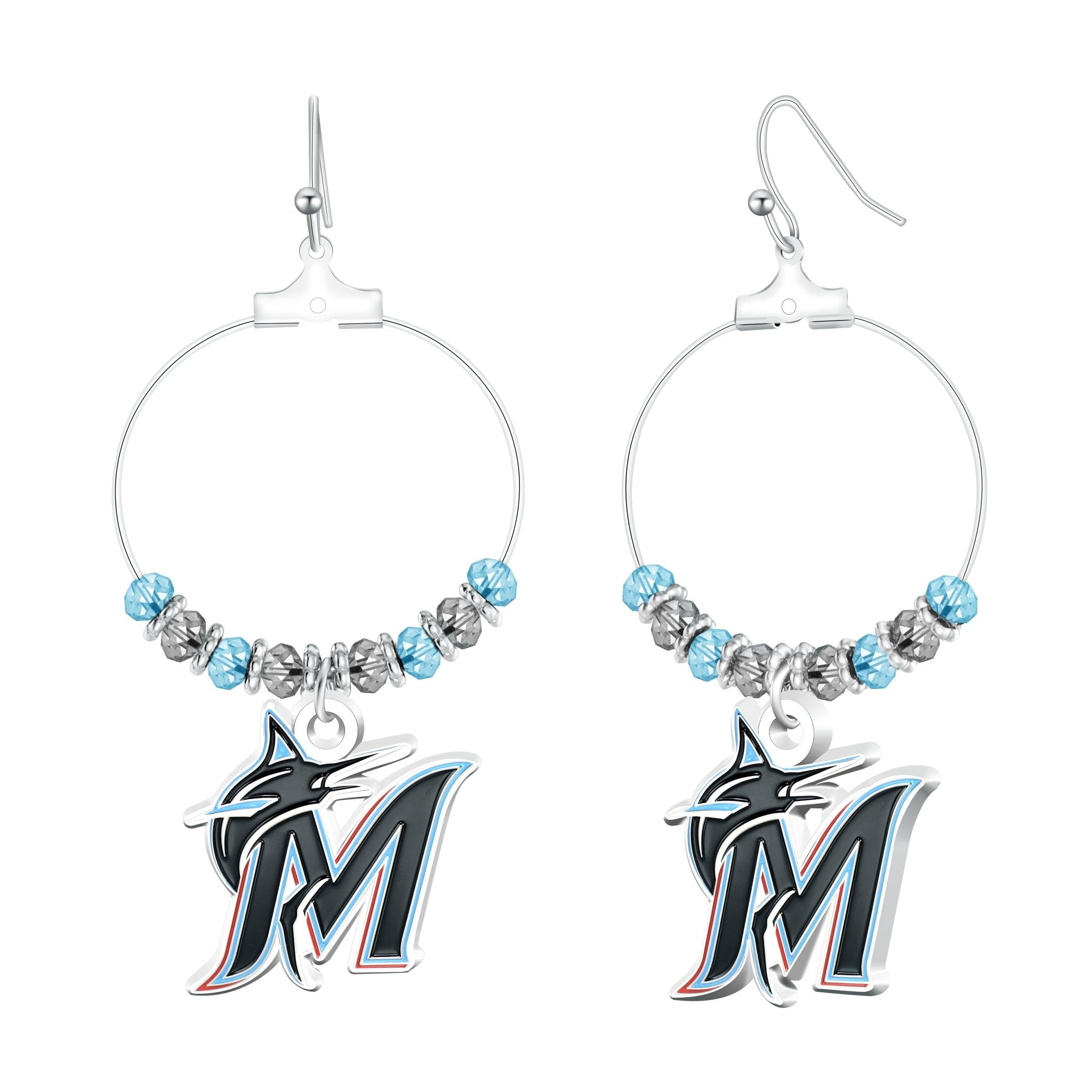 Gamedays Gear MLB Beaded Hoop Earrings E039 - 2011