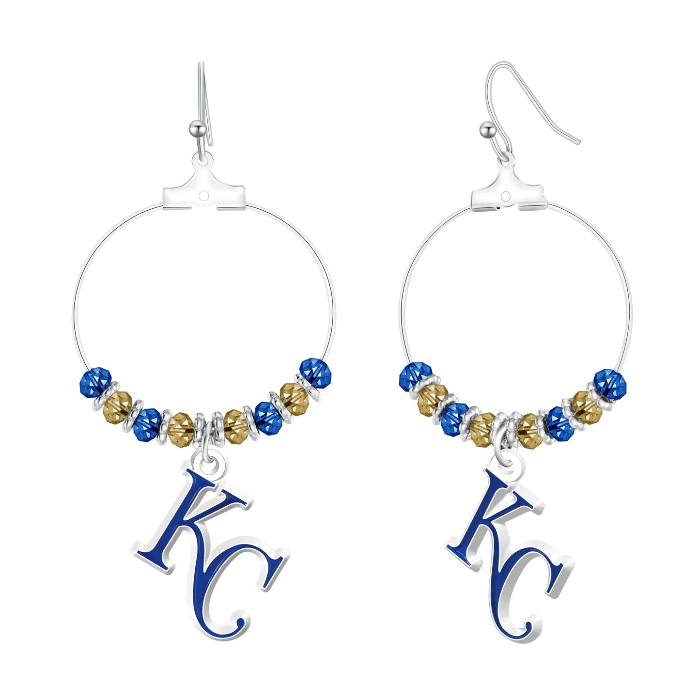 MLB Beaded Hoop Earrings - Gamedays Gear - Kansas City Royals