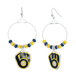 Gamedays Gear MLB Beaded Hoop Earrings E039 - 2016