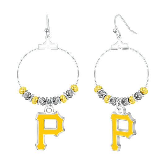 MLB Beaded Hoop Earrings - Gamedays Gear - Los Angeles Dodgers