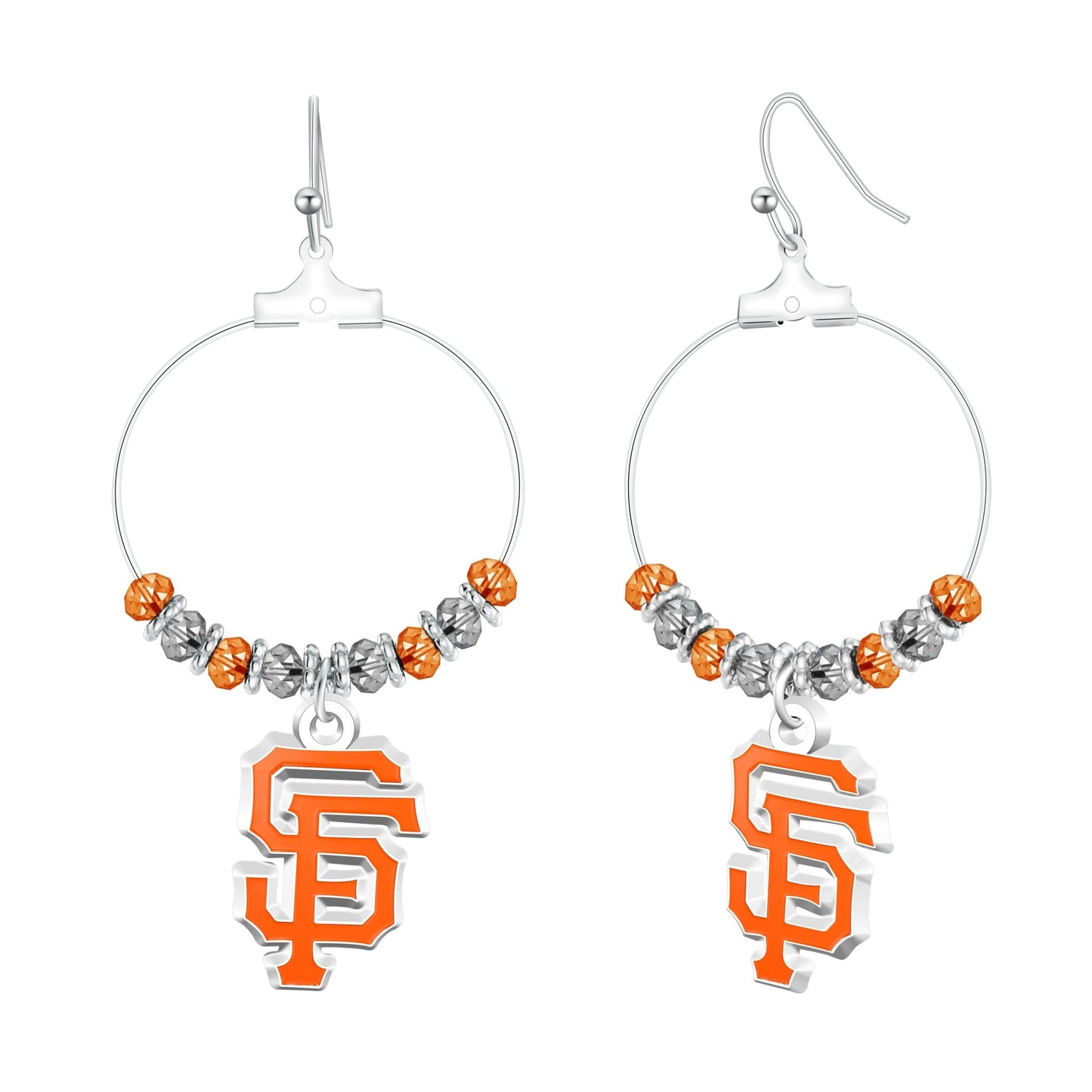 MLB Beaded Hoop Earrings - Gamedays Gear - San Francisco Giants