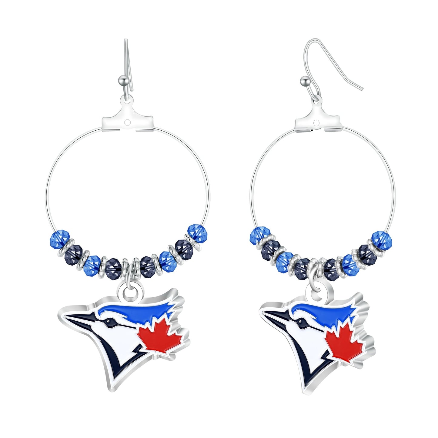 MLB Beaded Hoop Earrings - Gamedays Gear - Toronto Blue Jays