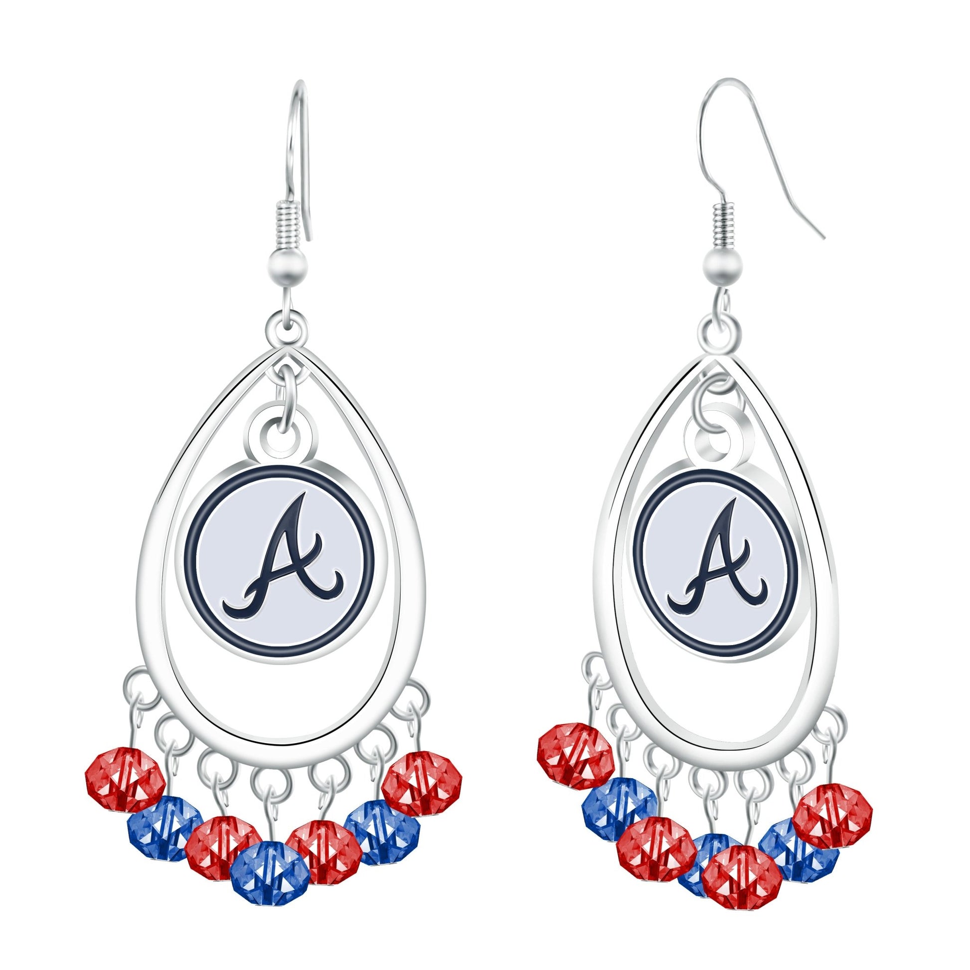 MLB Beaded Teardrop Earrings - Gamedays Gear - Atlanta Braves