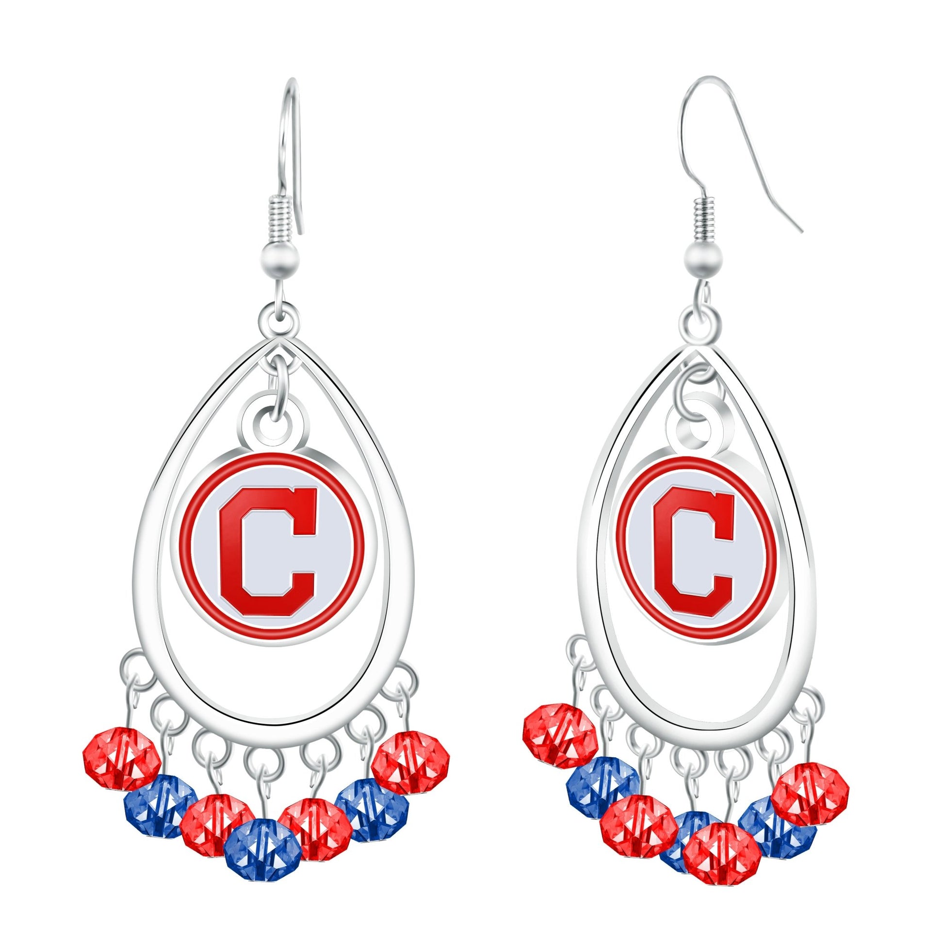 MLB Beaded Teardrop Earrings - Gamedays Gear - Cleveland Guardians