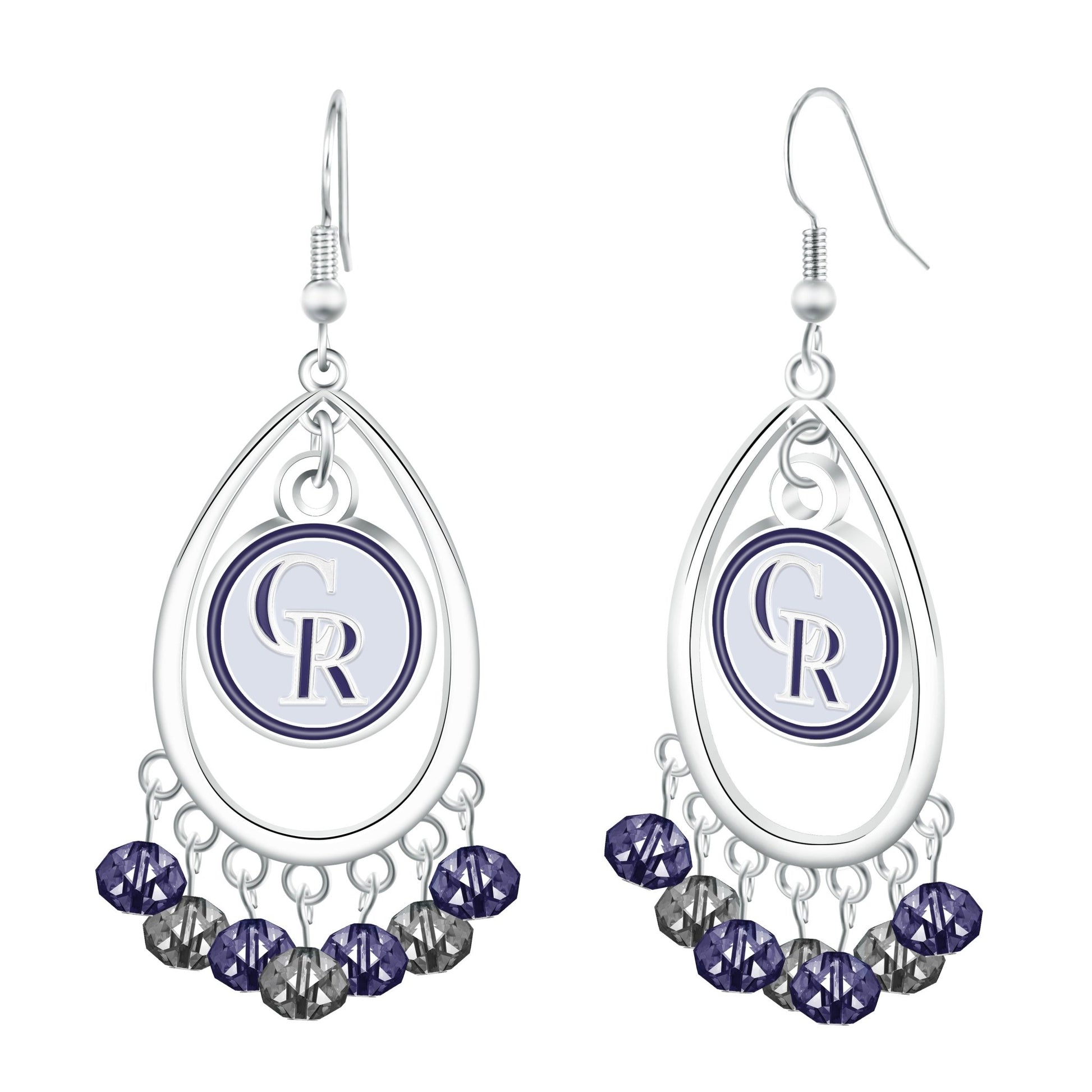 MLB Beaded Teardrop Earrings - Gamedays Gear - Colorado Rockies