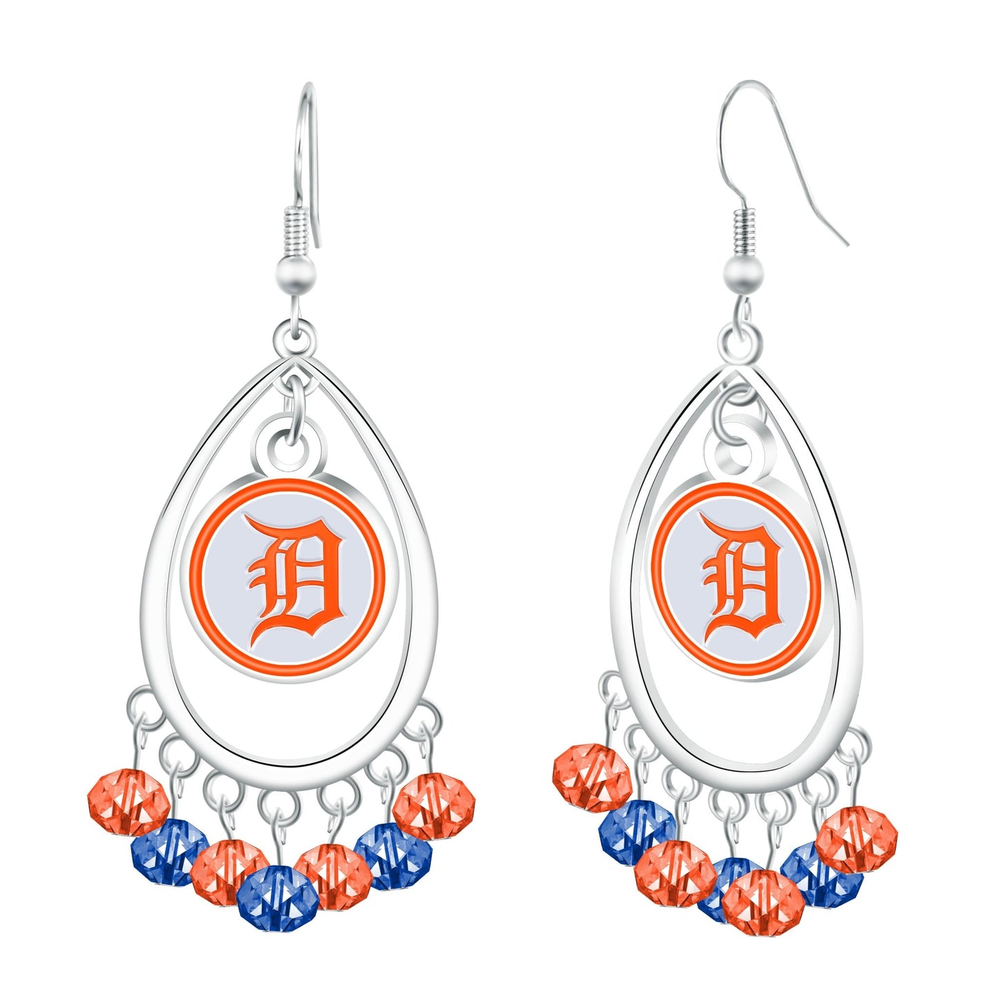 MLB Beaded Teardrop Earrings - Gamedays Gear - Detroit Tigers