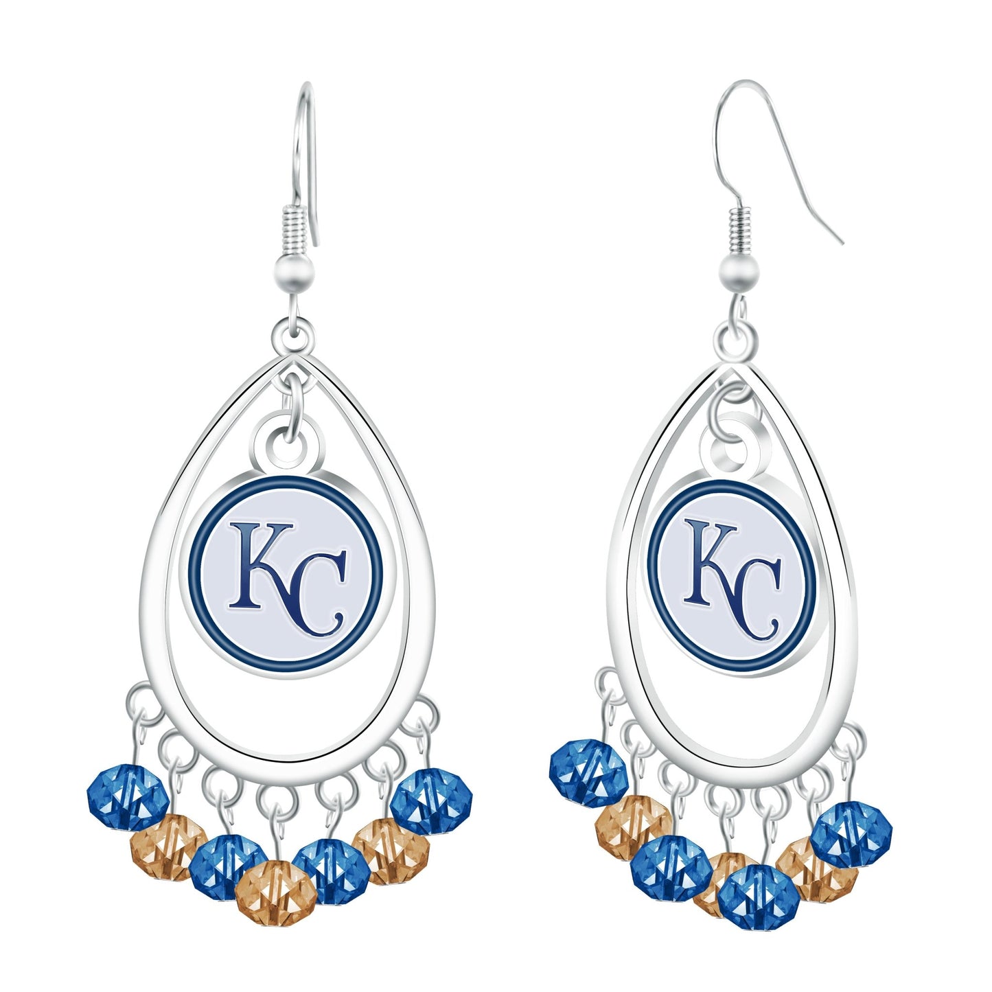 MLB Beaded Teardrop Earrings - Gamedays Gear - Kansas City Royals