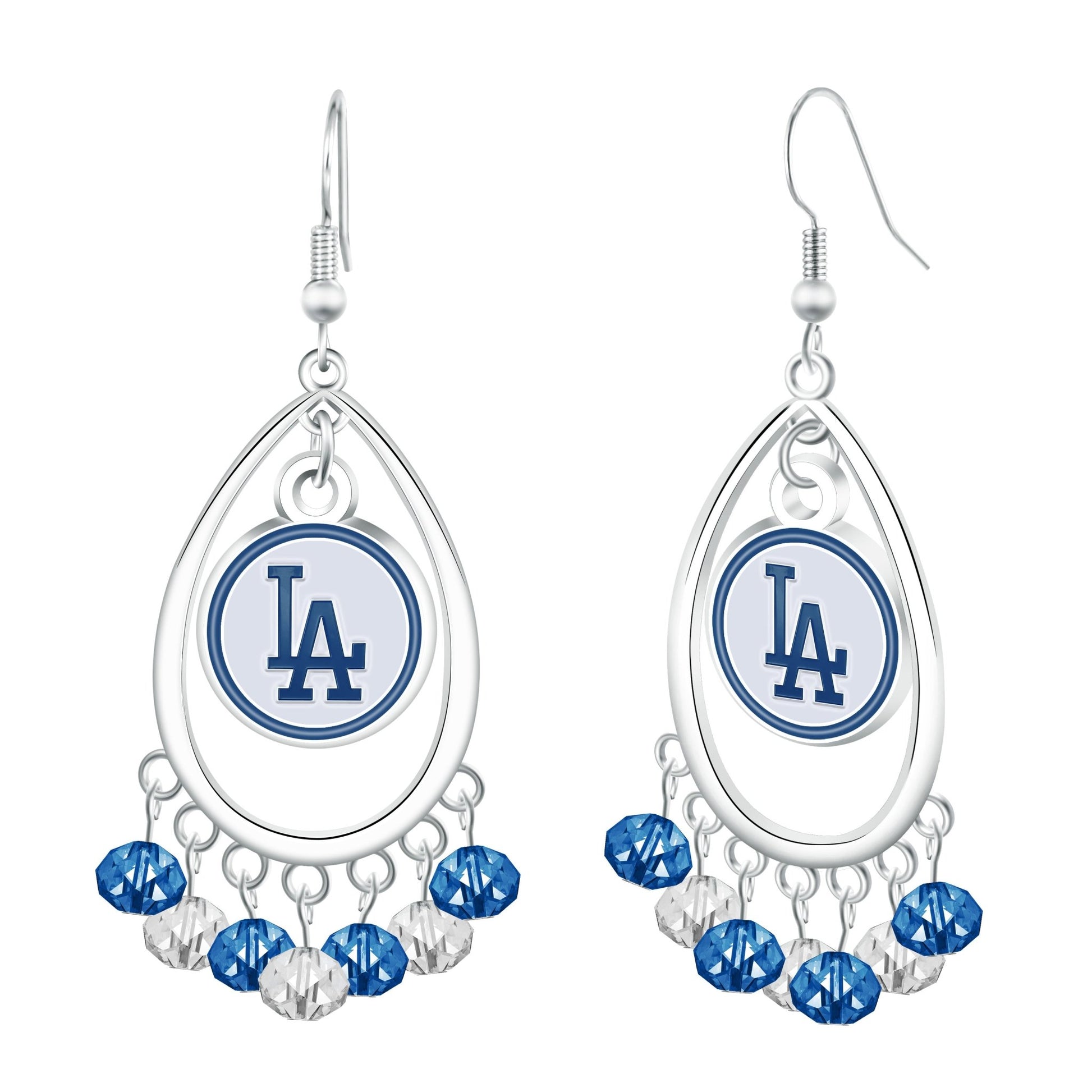 MLB Beaded Teardrop Earrings - Gamedays Gear - Los Angeles Dodgers