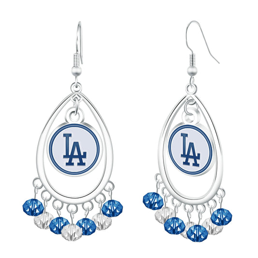 MLB Beaded Teardrop Earrings - Gamedays Gear - New York Yankees