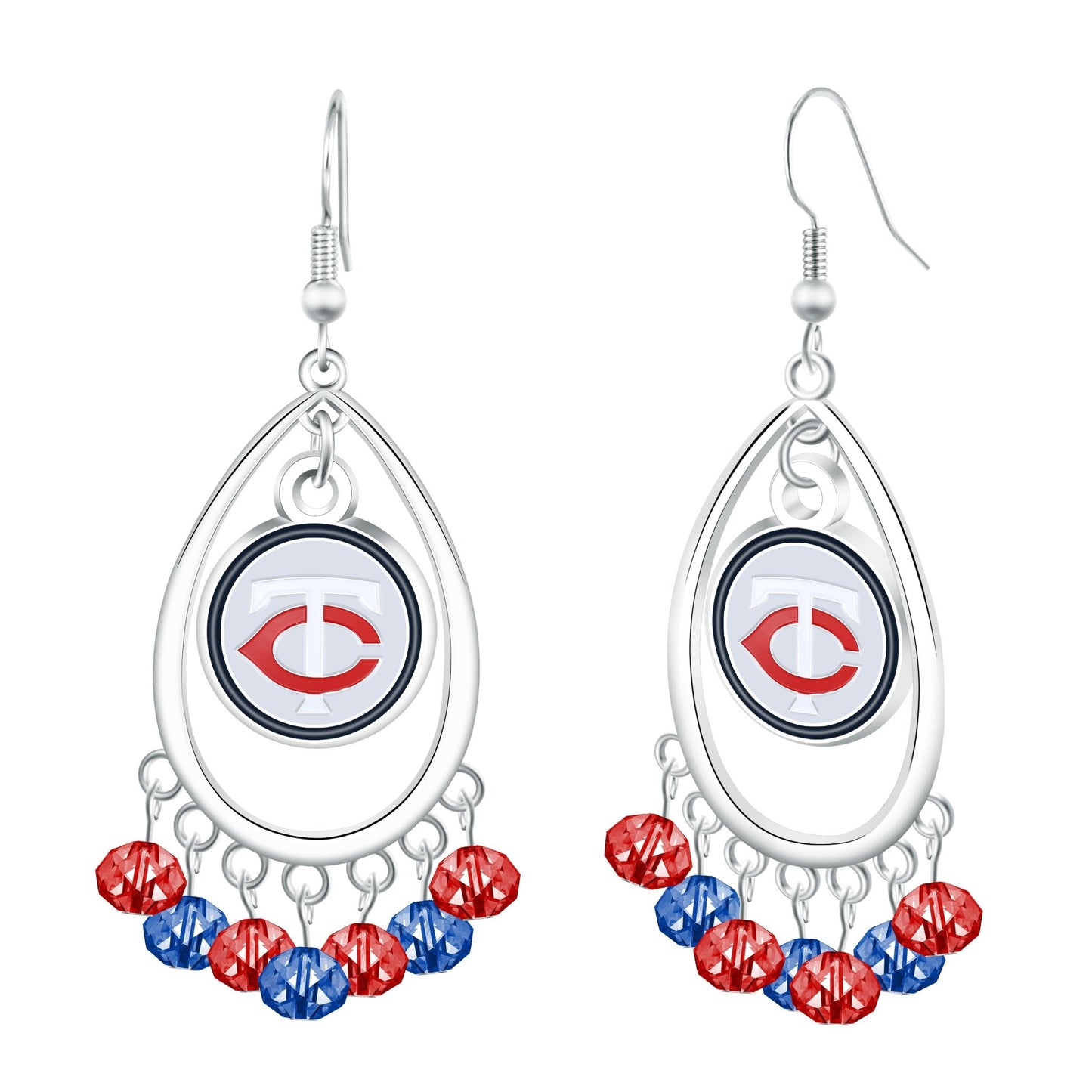 MLB Beaded Teardrop Earrings - Gamedays Gear - Minnesota Twins