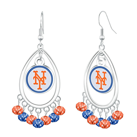 MLB Beaded Teardrop Earrings - Gamedays Gear - New York Yankees