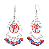 Philadelphia Phillies Beaded Teardrop Earrings