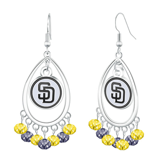 MLB Beaded Teardrop Earrings - Gamedays Gear - New York Yankees