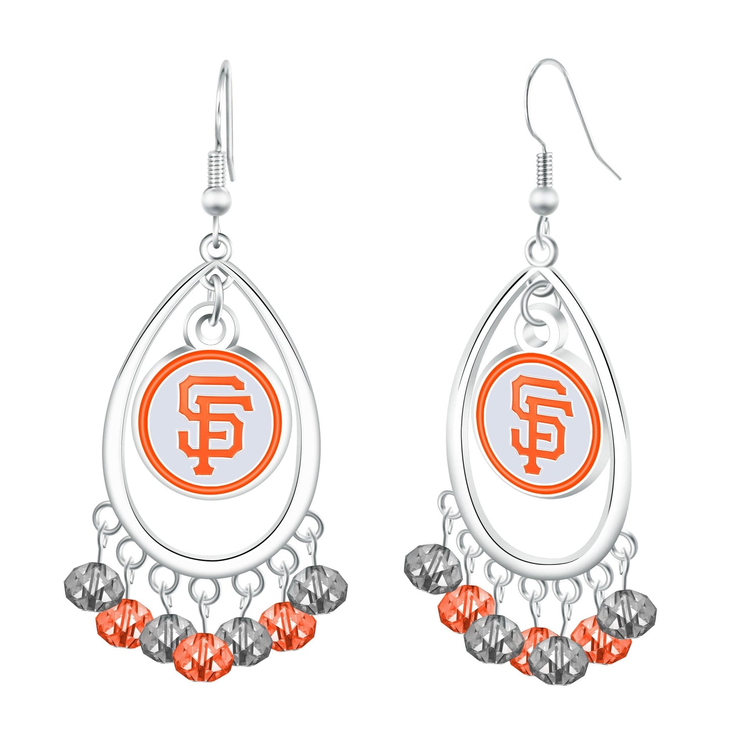 MLB Beaded Teardrop Earrings - Gamedays Gear - San Francisco Giants