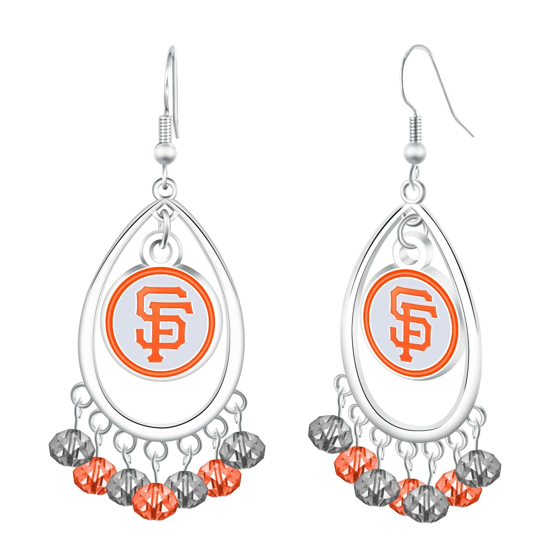 MLB Beaded Teardrop Earrings - Gamedays Gear - San Francisco Giants