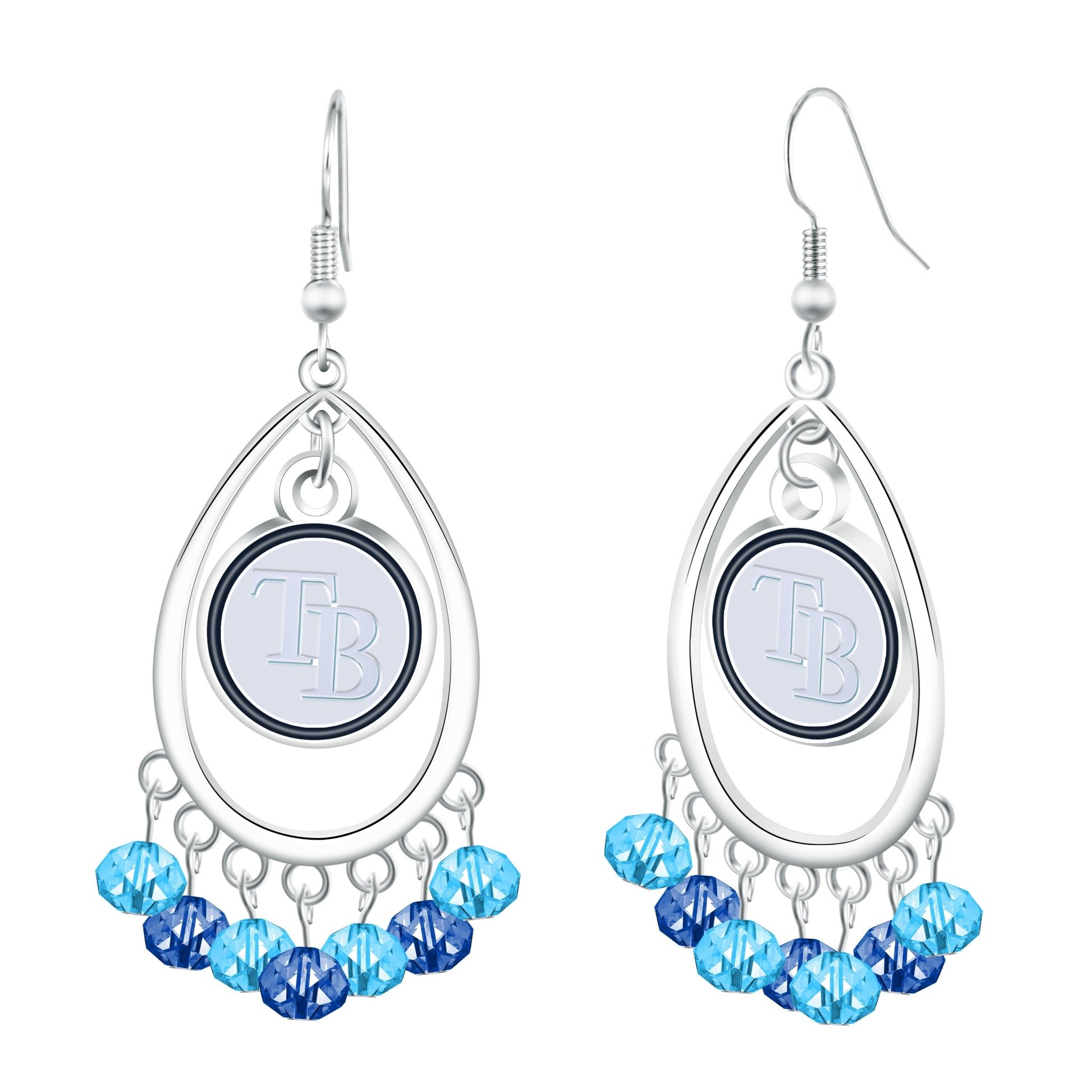 MLB Beaded Teardrop Earrings - Gamedays Gear - Tampa Bay Rays