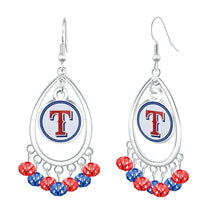 Texas Rangers Beaded Teardrop Earrings