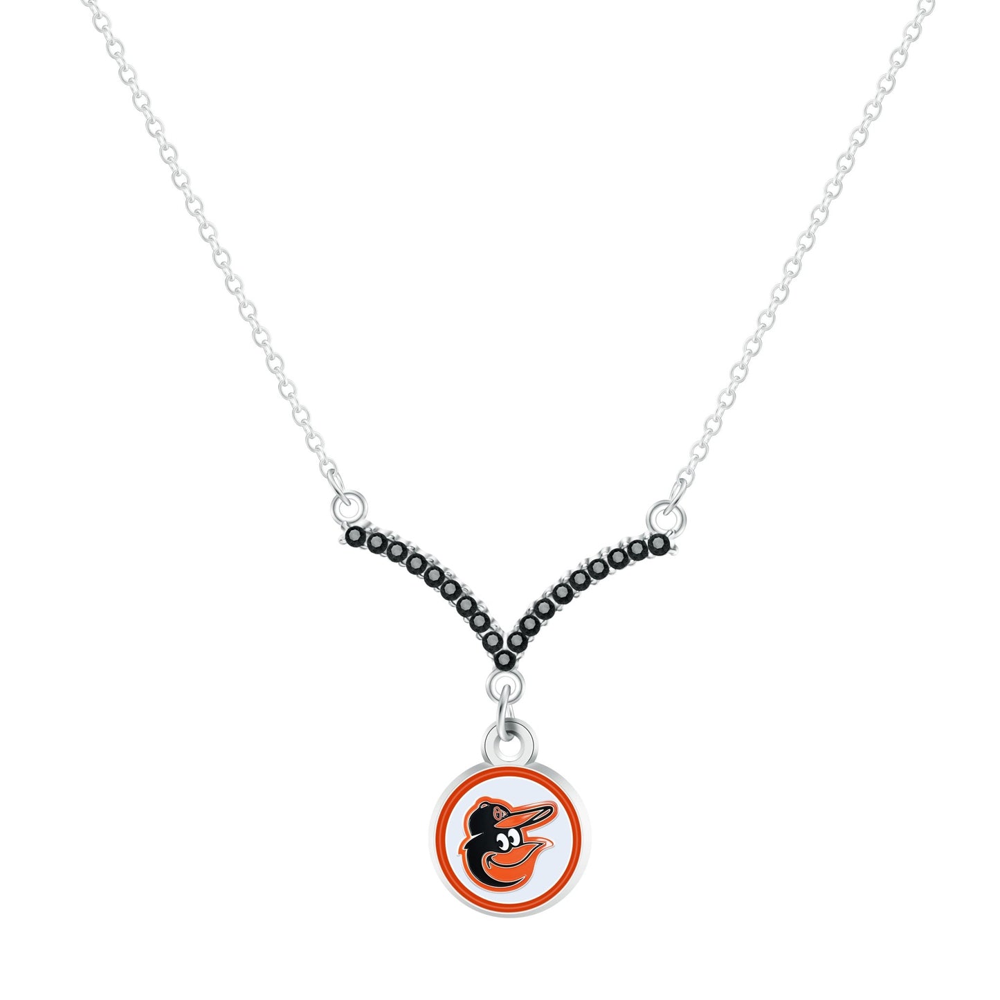 MLB Chevron V Necklace - Gamedays Gear - Baltimore Orioles