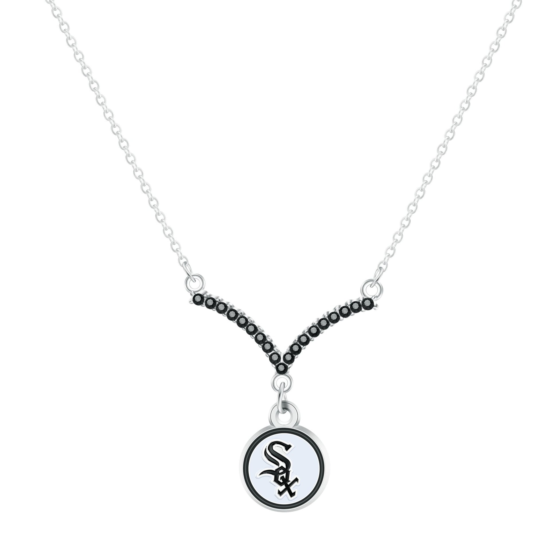 MLB Chevron V Necklace - Gamedays Gear - Chicago White Sox